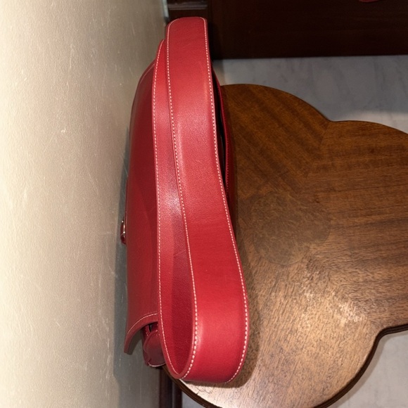 Coach Legacy vintage Duffel Bag smooth leather Red Silvertone HW. Excellent - Picture 7 of 17